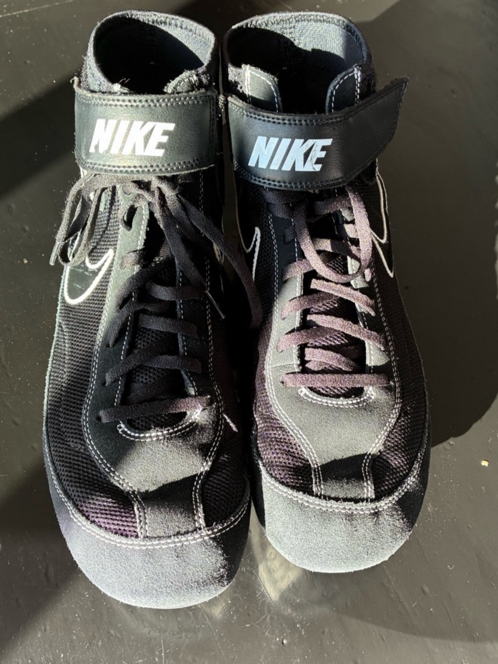 Nike Wrestling Shoes Black & White US 12